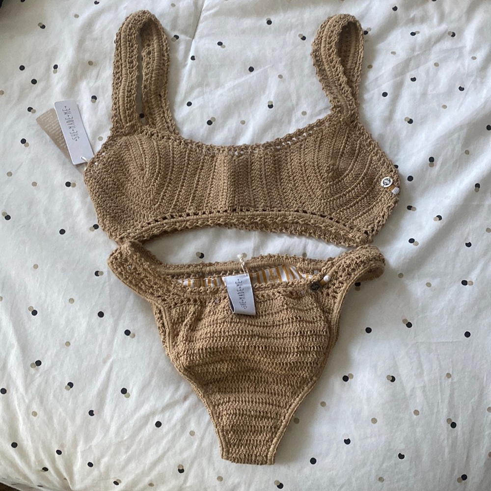 She made me hand hand made bikini
